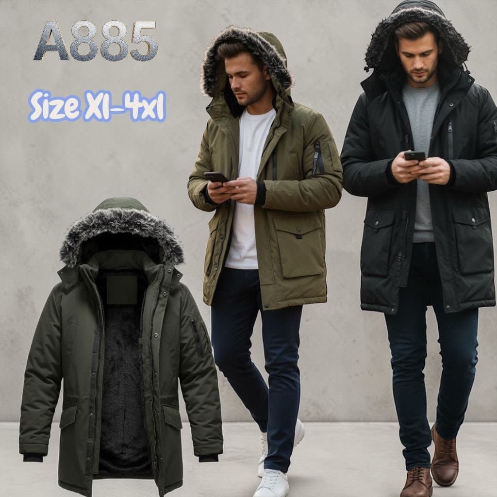 A888 Men's Winter Parka Jacket — Waterproof, Xl-4XL — photo 3