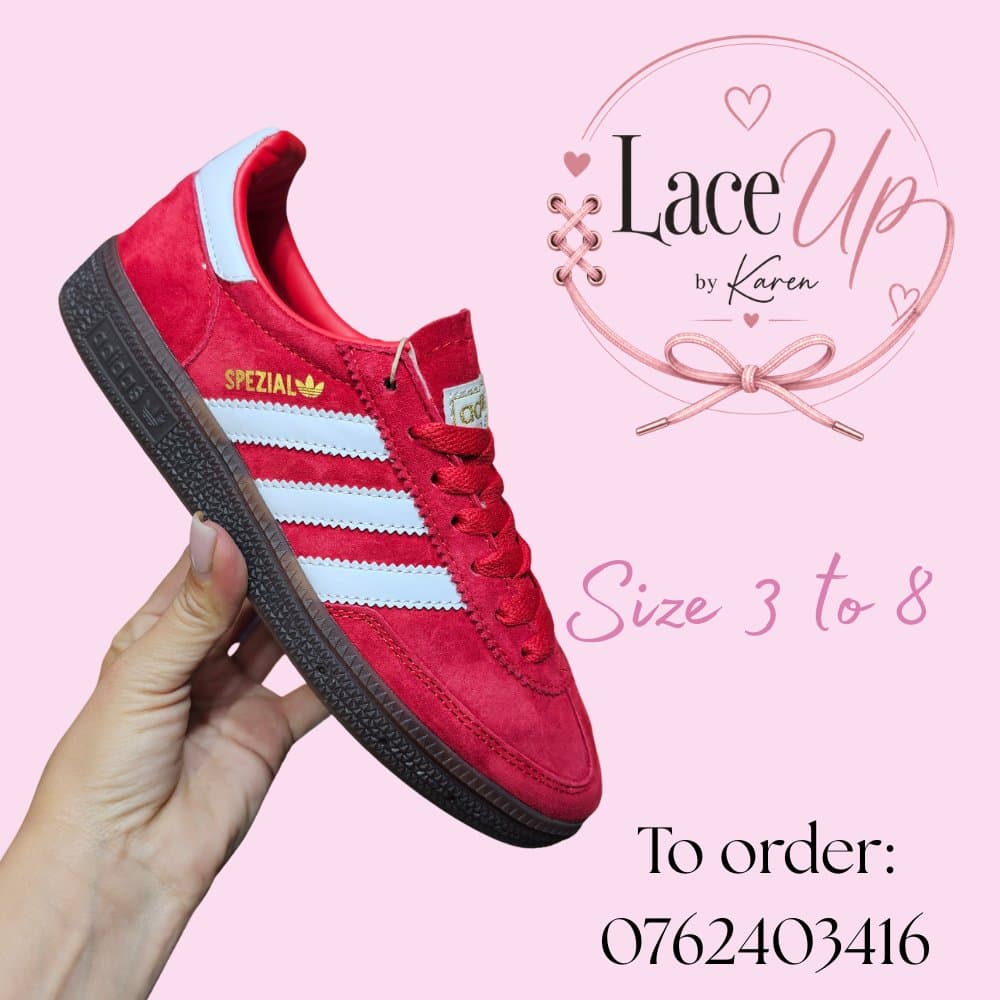 Adidas Spezial Sneakers — Red Suede, size 3to8 — photo 3