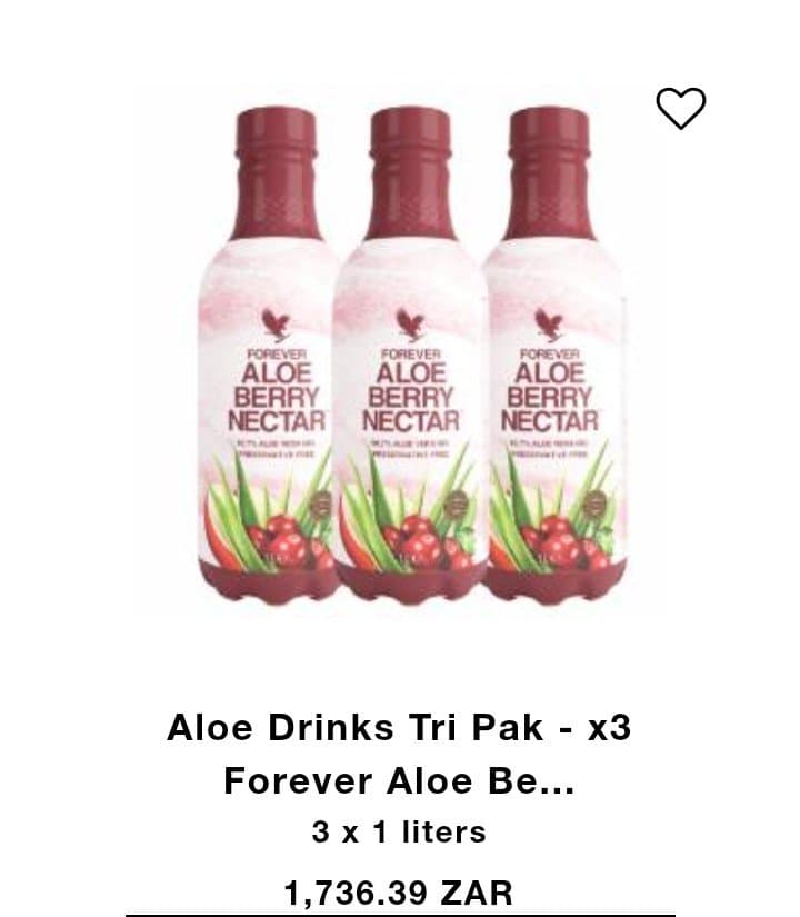 Forever Aloe Berry Nectar Tri-Pack — 3 x 1L Bottles