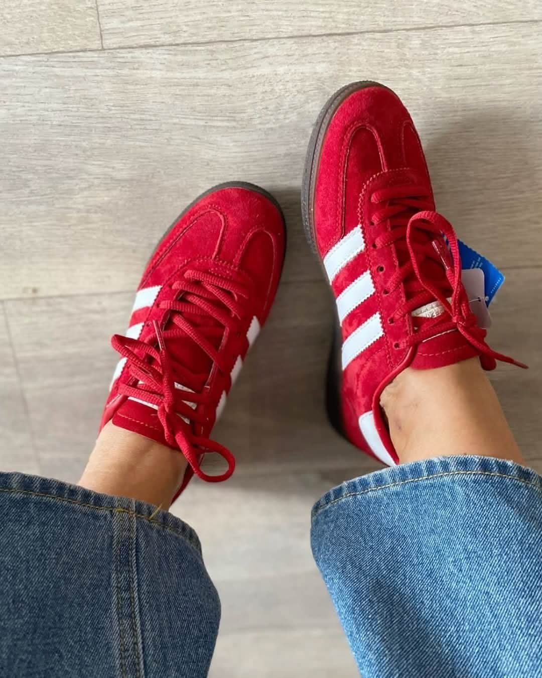Adidas Spezial Sneakers — Red Suede, size 3to8 — photo 5
