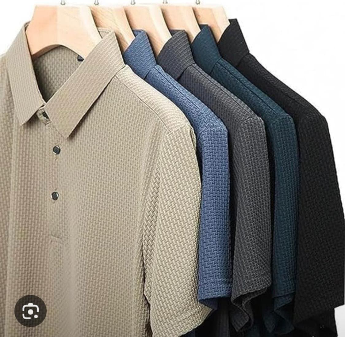 Premium Waffle Knit Polo Shirt — Short Sleeve, S-XXL