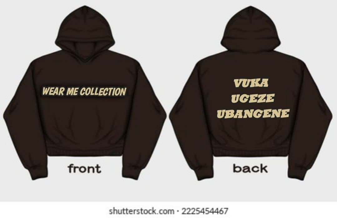 Wear Me Collection Cropped Hoodie — Brown, Unisex, S-XXL