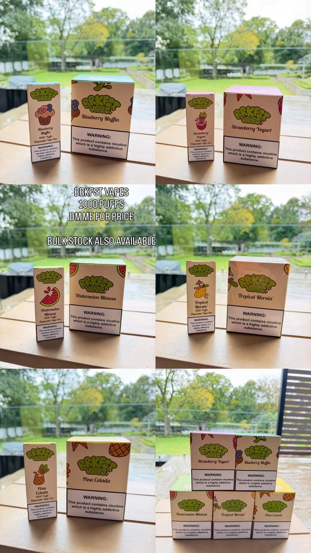 Fruit Flavored E-Cigarette Wafers — 1000 Puffs, Assorted Flavors