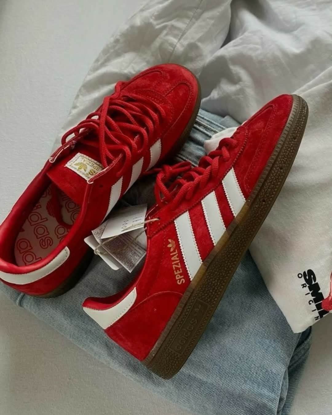Adidas Spezial Sneakers — Red Suede, size 3to8 — photo 7