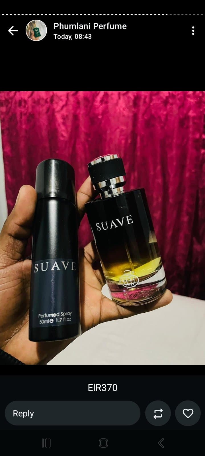 Suave Eau de Parfum with Free Deo Spray — 100ml
