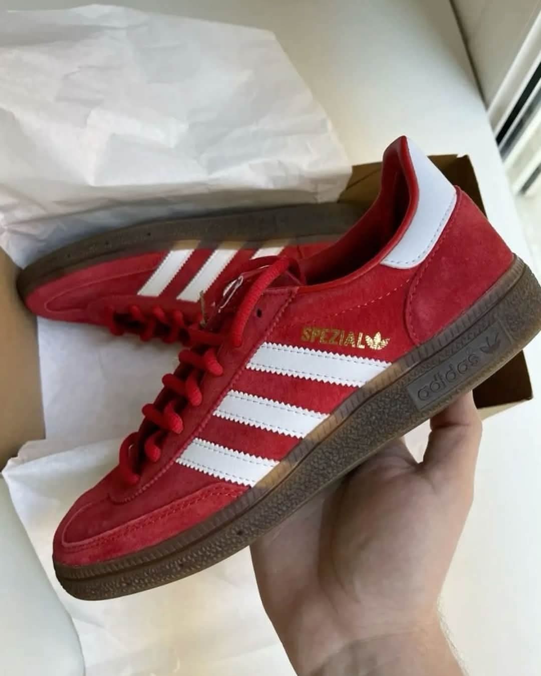 Adidas Spezial Sneakers — Red Suede, size 3to8 — photo 6