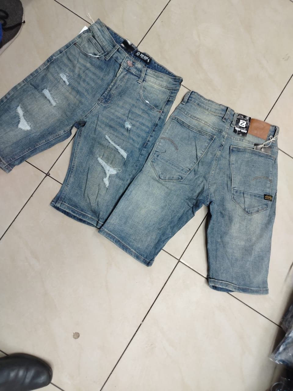 Stylish Distressed Denim Shorts — Light Wash, S-XXL — photo 3