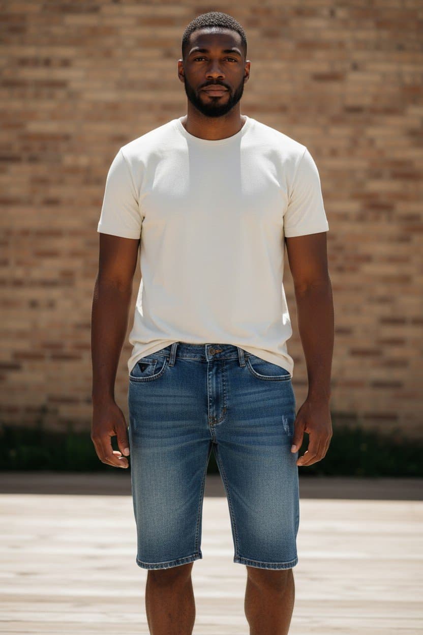 Casual Denim Shorts — Light Wash, Men’s, S-XXL — photo 2