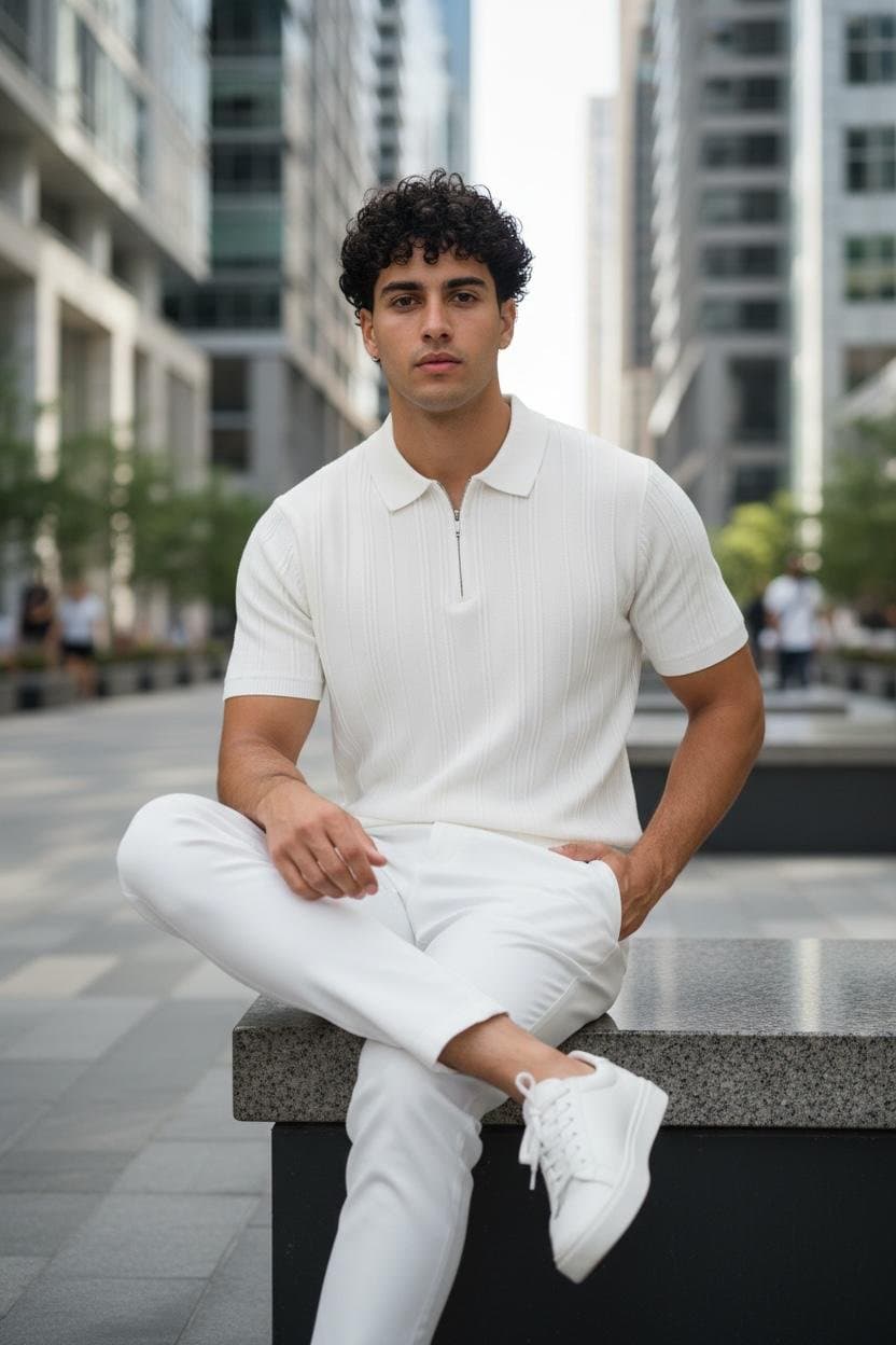 ZANY Knitted Polo Shirt — Short Sleeve, Multiple Colors — photo 2