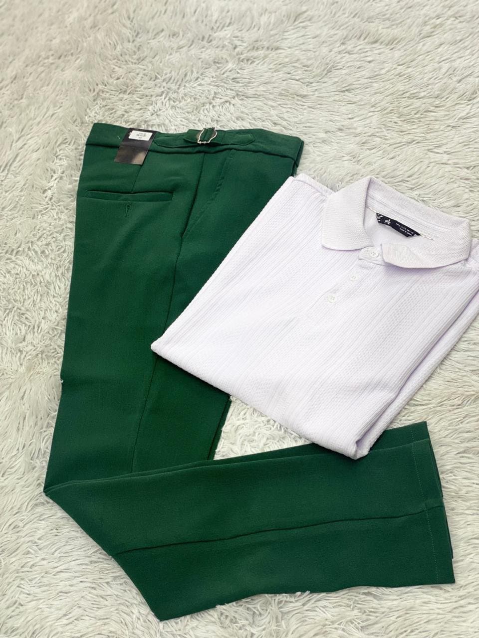 Luxe Polo Shirt and Chino Pants Set — Brown/Navy, S-XXL — photo 8