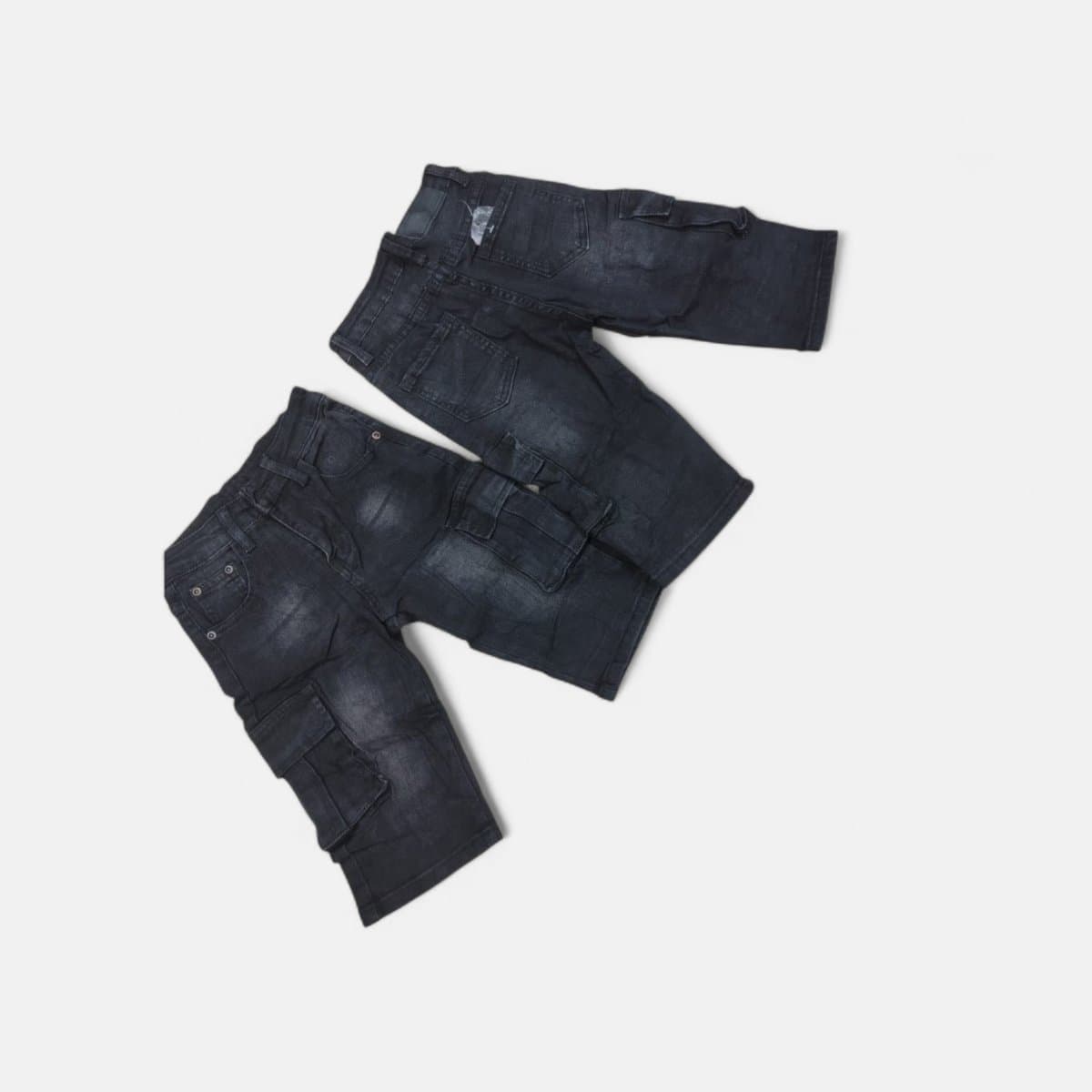 Stylish Cargo Shorts  — Denim, Grey, 28-36 — photo 2