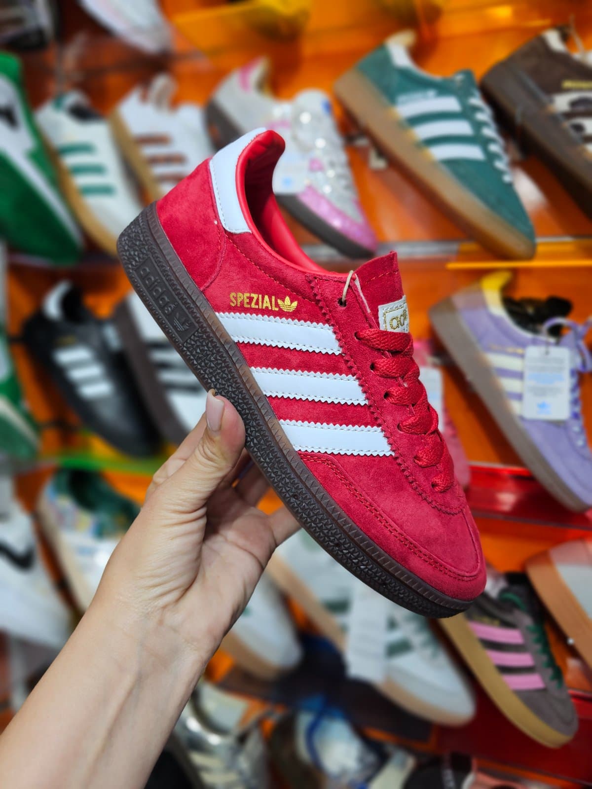Adidas Spezial Sneakers — Red Suede, size 3to8 — photo 4