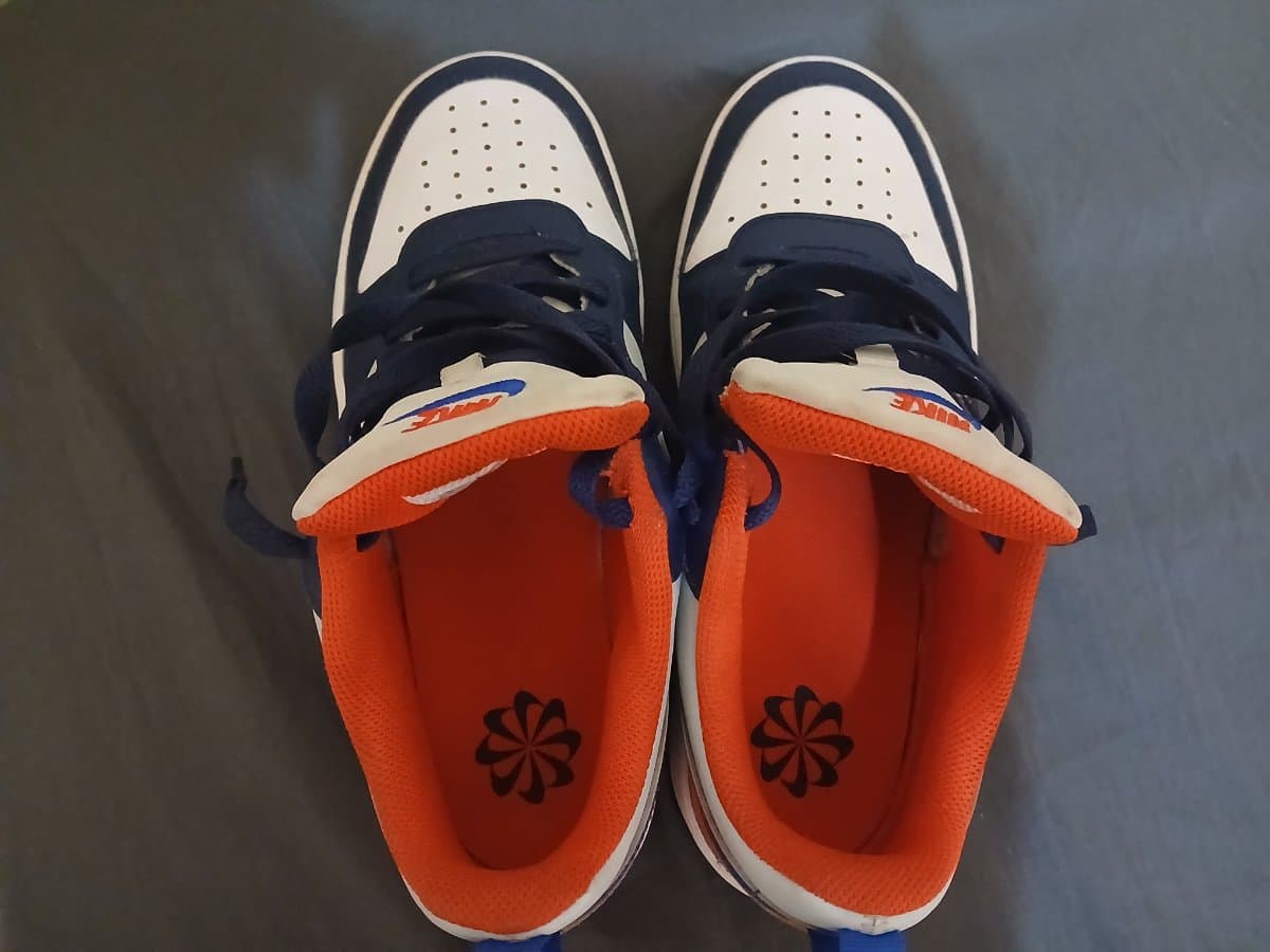 Nike Sports Sneakers — Lightweight, Blue/Orange, Size 6-12