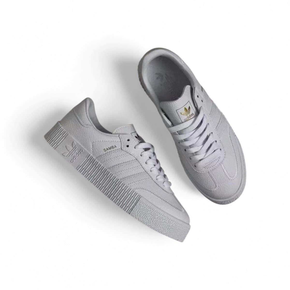 Adidas Samba Sneakers — Classic White, Unisex, Size 6-12
