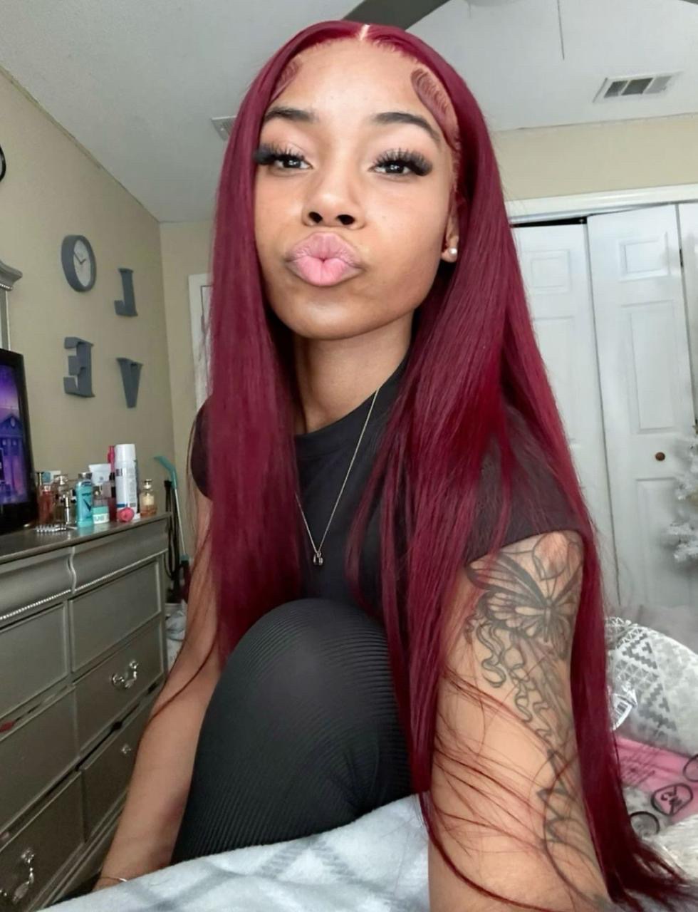 Gorgeous Long Red Wig — real human hairHeat-Resistant, 22 Inch — photo 1