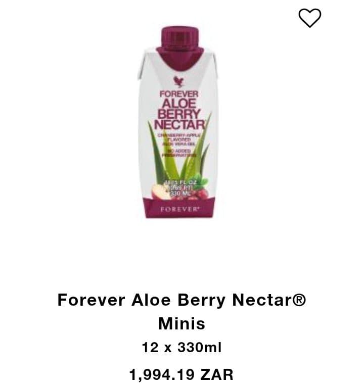 Forever Aloe Berry Nectar Minis — 12 x 330ml